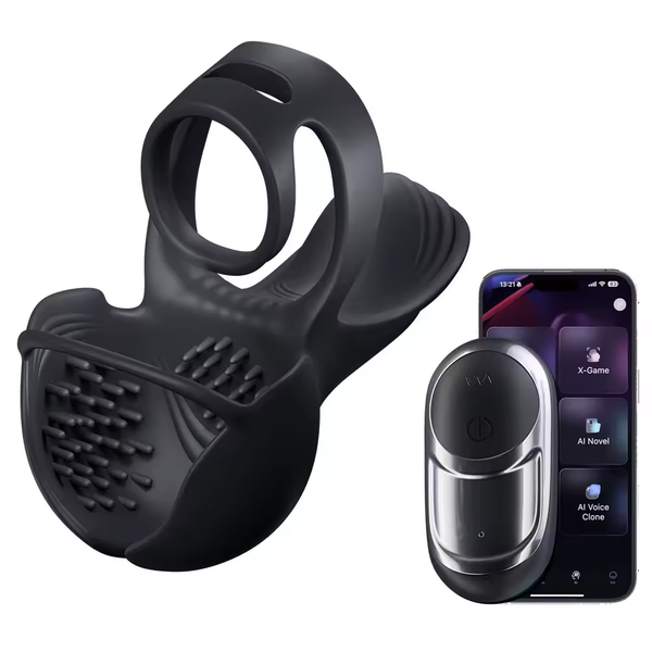Anneau pénien stimulateur à 360° pour une couverture complète des testicules, avec 9 modes de vibration et de chauffage