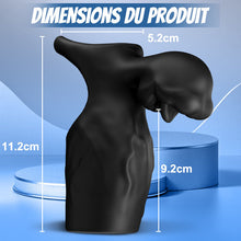 Charger l'image dans la galerie, Titan - 9 Vibrations Texture de Pénis Simulée Anneau de Chasteté Double Testicules &amp; Pénis Jouet Sexuel pour Couples