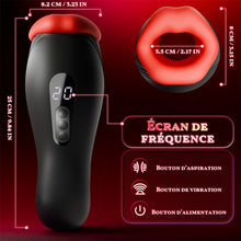 Charger l'image dans la galerie, Envoûtement - 9 Vibrations 4 Aspirations Suction par Clampsement Simulateur Oral pour Hommes