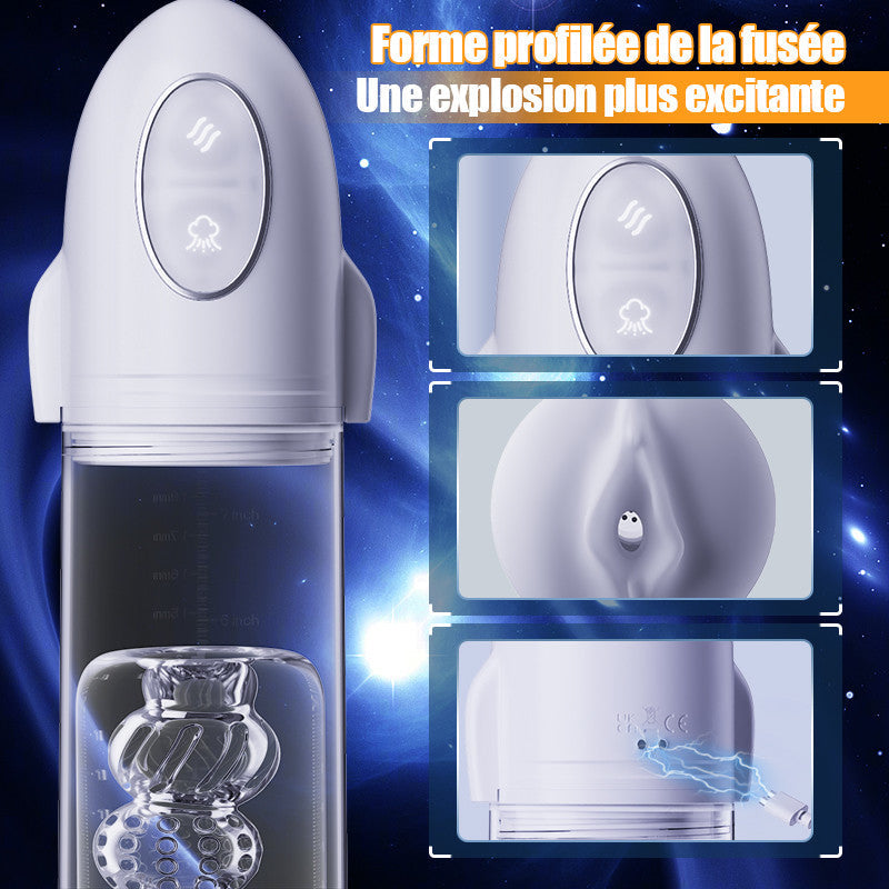 Launcher – Appareil de vibration et de suction avec tube interne transparent pour l’agrandissement et la revitalisation