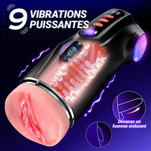 Charger l'image dans la galerie, Daphne - Pompe à Penis avec 3 Manches Interchangeables, Chatte de Poche, 9 Modes de Succion &amp; 9 Mod