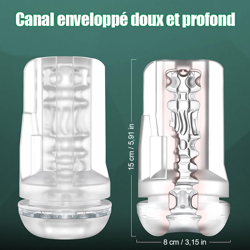 Pompe à pénis à vide 10 succions & 10 vibrations - Pompe d'agrandissement - Masturbateur masculin