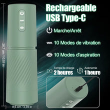 Charger l'image dans la galerie, Pompe à pénis à vide 10 succions &amp; 10 vibrations - Pompe d'agrandissement - Masturbateur masculin
