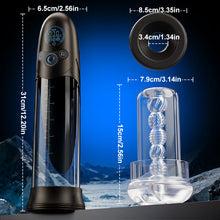 Charger l'image dans la galerie, BathFun Pro - Pompe d'entraînement sous vide à 9 niveaux avec contrôle de pression par IA, écran LCD avec affichage de l