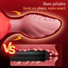 Charger l'image dans la galerie, Sera - Plug anal rotatif 360° en forme de langue avec base en rose pour femmes et hommes