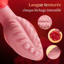 Charger l'image dans la galerie, Sera - Plug anal rotatif 360° en forme de langue avec base en rose pour femmes et hommes