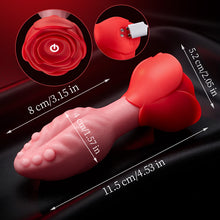 Charger l'image dans la galerie, Sera - Plug anal rotatif 360° en forme de langue avec base en rose pour femmes et hommes