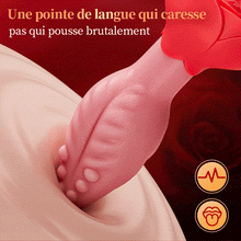 Charger l'image dans la galerie, Sera - Plug anal rotatif 360° en forme de langue avec base en rose pour femmes et hommes