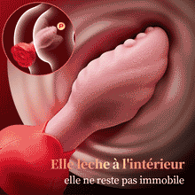 Charger l'image dans la galerie, Sera - Plug anal rotatif 360° en forme de langue avec base en rose pour femmes et hommes