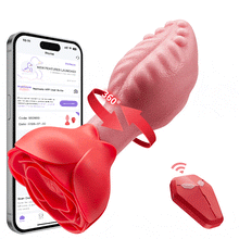 Charger l'image dans la galerie, Sera - Plug anal rotatif 360° en forme de langue avec base en rose pour femmes et hommes