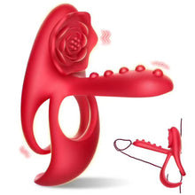 Charger l'image dans la galerie, 3 en1 Anneau à pénis Jouet sexuel extrême pour couple Vibrateur pour pénis avec 10 modes de vibration pour femme Stimulateur clitoridien Cockring Jouet sexuel pour homme Erection prolongée Massage périnéal Anneaux à pénis