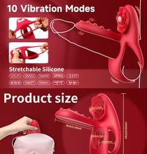Charger l'image dans la galerie, 3 en1 Anneau à pénis Jouet sexuel extrême pour couple Vibrateur pour pénis avec 10 modes de vibration pour femme Stimulateur clitoridien Cockring Jouet sexuel pour homme Erection prolongée Massage périnéal Anneaux à pénis