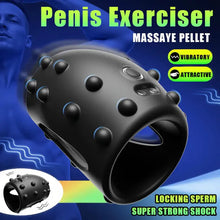 Charger l'image dans la galerie, Electric Penis Trainer Vibrator Sleeve Enlarger Cock Ring with 10 Vibration Modes