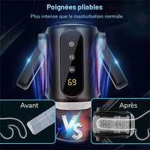 Charger l'image dans la galerie, Masturbateur automatique pour hommes avec deux poignées et des vibrations de stretch avec 9 fréquences