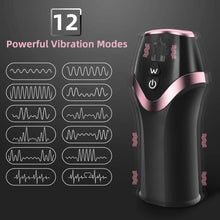 Charger l'image dans la galerie, Stimulateur de gland et appareil d'entraînement pour pénis avec 12 modes de vibration, 6 modes d'aspiration et de rotation