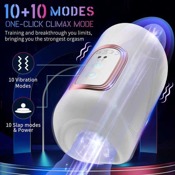 Masturbateurs automatiques, stimulateurs de pénis, simulation de fellation avec 10 modes de va-et-vient et 10 modes de vibration
