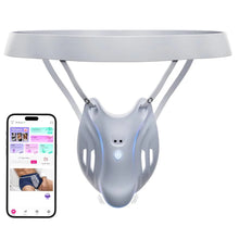 Charger l'image dans la galerie, Cage à pénis portable, ceinture de chasteté BDSM, dispositif d'entraînement des testicules avec 9 modes et contrôle via application