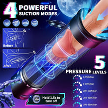 Charger l'image dans la galerie, Masturbateur à pompe à vide pour pénis « Dick » avec écran LED et 4 modes d'aspiration
