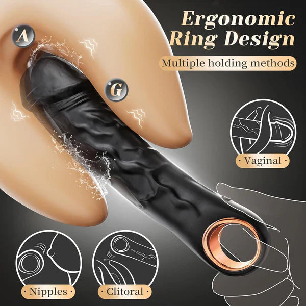 Vibromasseur anal 2 en 1, gode, masseur de prostate et plug anal avec 10 modes de vibration