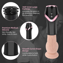 Charger l'image dans la galerie, Stimulateur de gland et appareil d'entraînement pour pénis avec 12 modes de vibration, 6 modes d'aspiration et de rotation