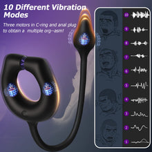 Charger l'image dans la galerie, Anneau pénien magnétique à 10 vibrations