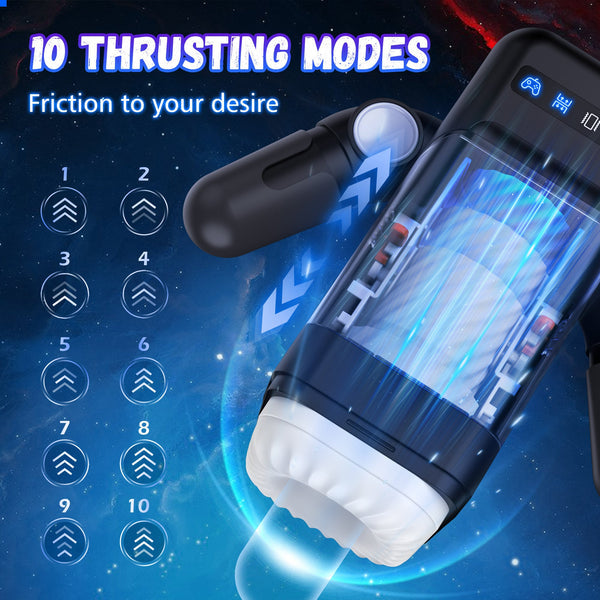 Masturbateur Masculin Avec Vibrations Et 2 Niveaux De Chaleur, Bras Réglable