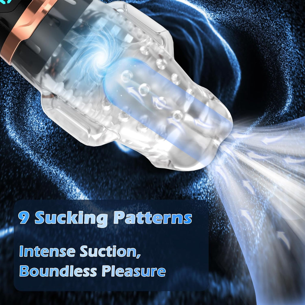 Automatic Masturbator Penis Trainer Vibrator Stroker with 10 Powerful Vibrating Modes