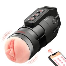 Charger l'image dans la galerie, Flash - Masturbateur masculin vibrant à 10 modes avec mode vocal et contrôle via application