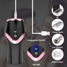 Charger l'image dans la galerie, Stimulateur de gland et appareil d'entraînement pour pénis avec 12 modes de vibration, 6 modes d'aspiration et de rotation