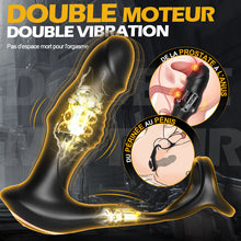 Charger l'image dans la galerie, Masseur de prostate 9 Vibration &amp; 9 va-et-vient de billes &amp; 9 tapotements avec cockring
