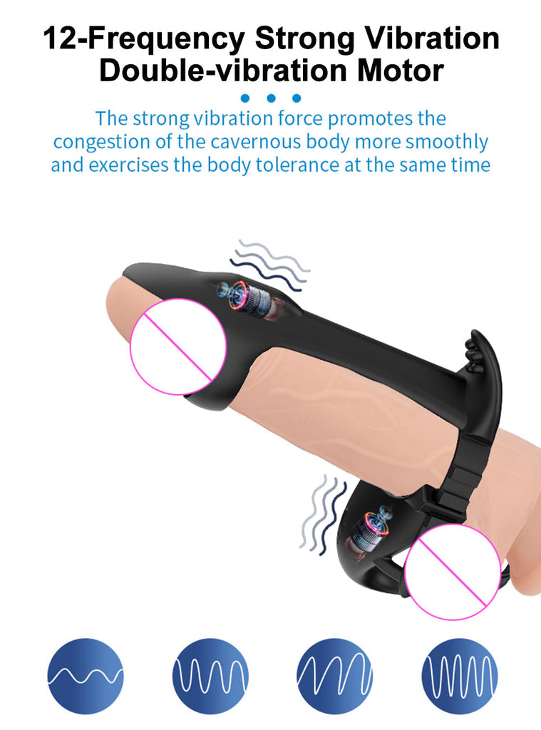 12 Vibration Masseur de Pénis Pour Couple Cockring