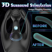 Charger l'image dans la galerie, Vibrateur de pénis masturbateur à battement 2 en 1 avec 10 battements et 10 vibrations puissantes