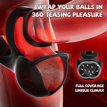 Charger l'image dans la galerie, Anneau pénien stimulateur à 360° pour une couverture complète des testicules, avec 9 modes de vibration et de chauffage