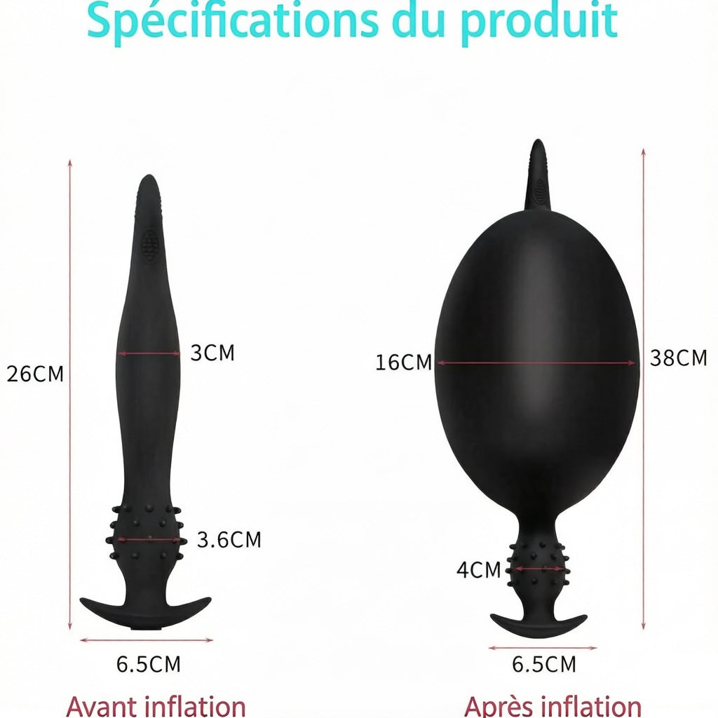 Plug anal gonflable géant 26 cm avec pompe, gode ceinture réglable, boules anales et écarteur anal, jouet sexuel SM extrême pour couples, femmes et hommes