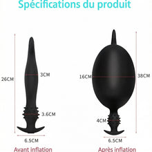 Charger l'image dans la galerie, Plug anal gonflable géant 26 cm avec pompe, gode ceinture réglable, boules anales et écarteur anal, jouet sexuel SM extrême pour couples, femmes et hommes