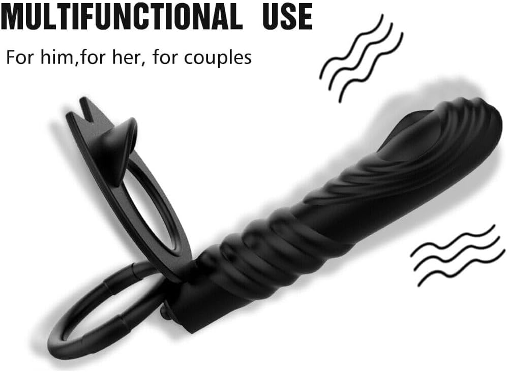 Double Penetrateur Couple Ṥexťờyse Couple Plḁiśir Anneau Vibrant Homme ＰéNIS Pour Couple Stimulateur Femme Ｃlitờridièn Masculin Silen KVD10