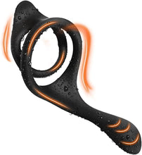 Charger l'image dans la galerie, Double Penetration Pour Couple anale Anneau Pénis Homme,Anneau Homme Silicone Anneau pennis Homme réglable Doux sextoyse pour Hommes