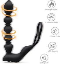 Charger l'image dans la galerie, Anale Stimulateur Masseur de électrique Prostâte Vibro Ànal Plug Vîbrant Sans Fil pour Homme Sëx toyspour pour Femme 10 Mode Télescopiques 10 Modes de Vibration 100% Étanche Silencieux va et vién
