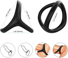 Charger l'image dans la galerie, Anneaux de Pénis Triangle pour Homme Couples , Adorime Silicone Anneaux Péniens Jouets Sexuels Pour Améliorer les Performances Sexuelles, Plus Dur et Plus Fort