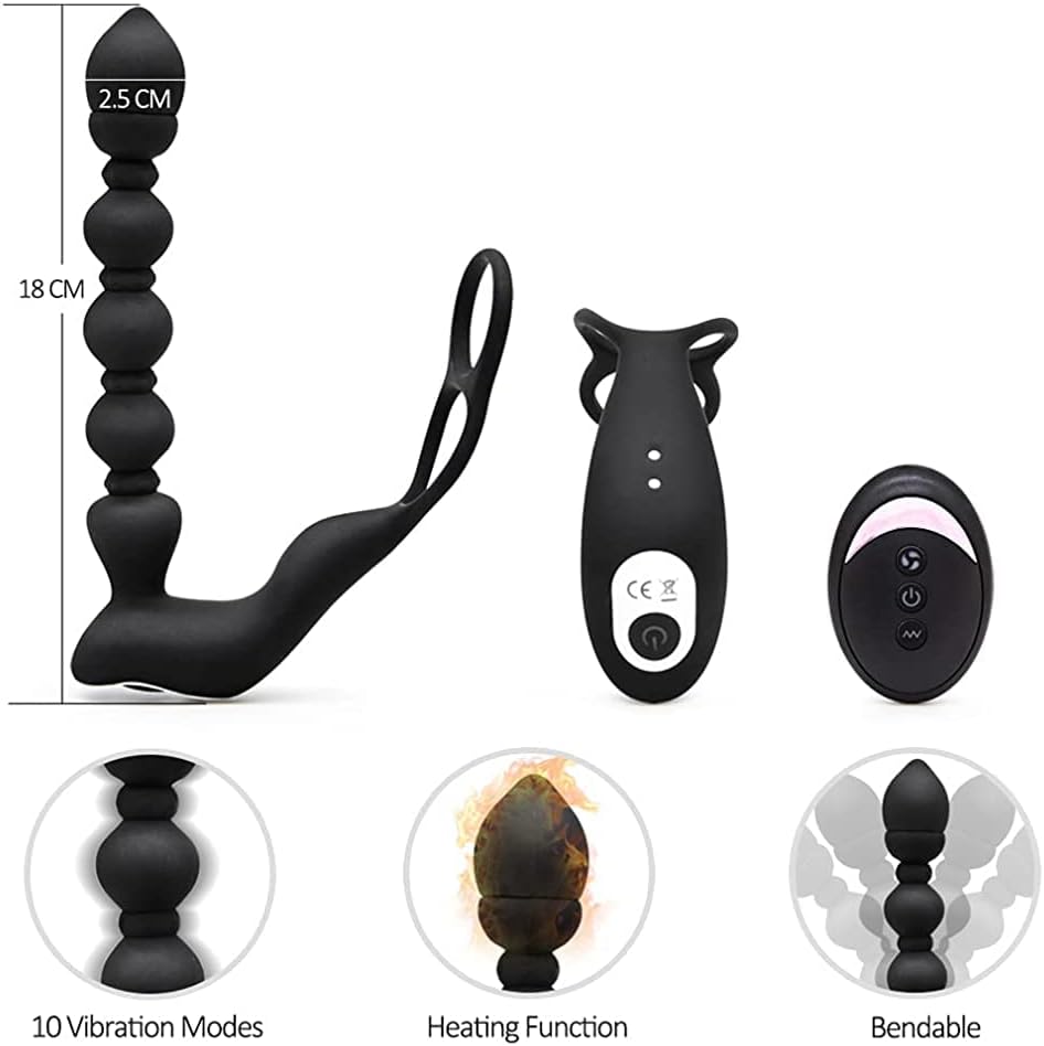 Anale Stimulateur Masseur de électrique Prostâte Vibro Ànal Plug Vîbrant Sans Fil pour Homme Sëx toyspour pour Femme 10 Mode Télescopiques 10 Modes de Vibration 100% Étanche Silencieux va et vién