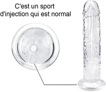 Charger l'image dans la galerie, Gode realiste de 18 cm pour femme, souple et adapté aux débutants. Doté d'une gode ventouse, idéal pour femmes et couples. Jouet sexuel pour adultes offrant des plaisirs intenses sex toys