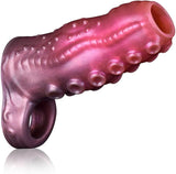 Gaines pour Pénis Tentacule, Manchon Penis Ouvert avec Anneau Testiculaire, Agrandisseur de Pénis Réutilisable, Retardateur Éjaculation, Sex Toýs Homme pour Couple Plaisir