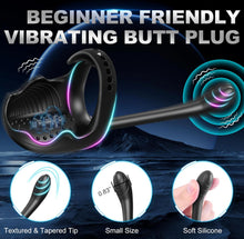Charger l'image dans la galerie, Anneau pénien rumly à 360 ° avec stimulateur de balle et masseur de prostate