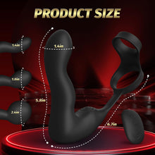 Charger l'image dans la galerie, Plug Anal Sex Toys Vibromasseur pour Homme avec Gonflage Automatique et 10 Modes de Vibration, Masseurs de Prostate Vibrant avec Anneau Pénien et Télécommande, 3 in 1 Sex Toýs Homme Gode Anal