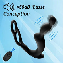 Charger l'image dans la galerie, Vibromasseurs anaux à 3 moteurs pour la stimulation de la prostate chez l'homme, avec anneau pénien, plug anal, jouets sexuels, vibromasseurs, godes, jouets sexuels en silicone pour hommes et femmes