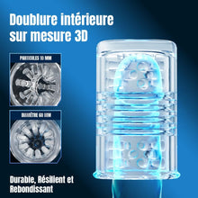 Charger l'image dans la galerie, Masturbateurs Masculins Sex Toys avec 7 Modes Télescopiques et Rotations, Masturbateur Homme avec Poignée, Support pour Téléphone et Base à Ventouse Contrôle par Application Sex Toýs Homme