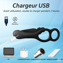 Charger l'image dans la galerie, Vibromasseurs anaux à 3 moteurs pour la stimulation de la prostate chez l'homme, avec anneau pénien, plug anal, jouets sexuels, vibromasseurs, godes, jouets sexuels en silicone pour hommes et femmes