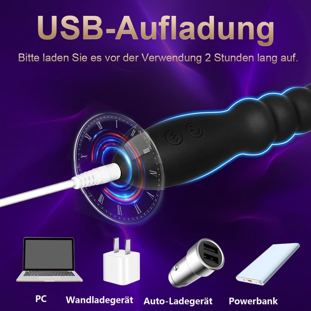 Perles anales vibrantes jouet pour hommes femmes couples vibrateur rechargeable étanche stimulateur de point G masseur de prostate masculin gode anal en silicone dégradé pour débutants
