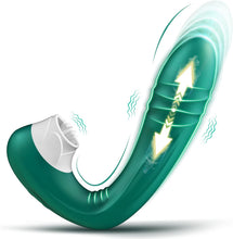 Charger l'image dans la galerie, Vibromasseur en Silicone Point G pour Femme,Clitoris Vibrator avec 10 Modes de Poussée et de Léchage,Étanche Jouets Sexuels Rechargeables avec Stimulation Anale pour Couple, Adultes