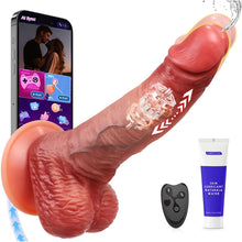 Charger l'image dans la galerie, 10.8 Inch 7 Thrust &amp; Vibration Huge Flexible Squirting Dildo